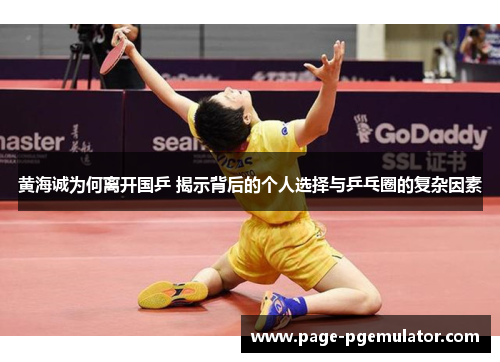 黄海诚为何离开国乒 揭示背后的个人选择与乒乓圈的复杂因素 黄海诚为何离开国乒 揭示背后的个人选择与乒乓圈的复杂因素